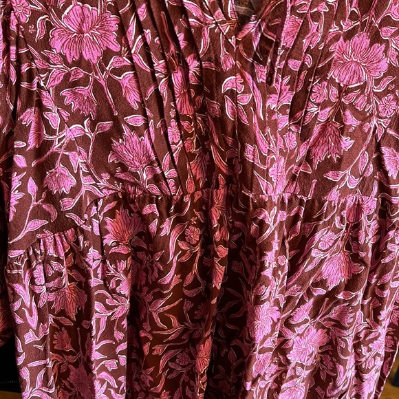 Universal Thread Dresses Universal Thread Pink Floral Puff Elbow